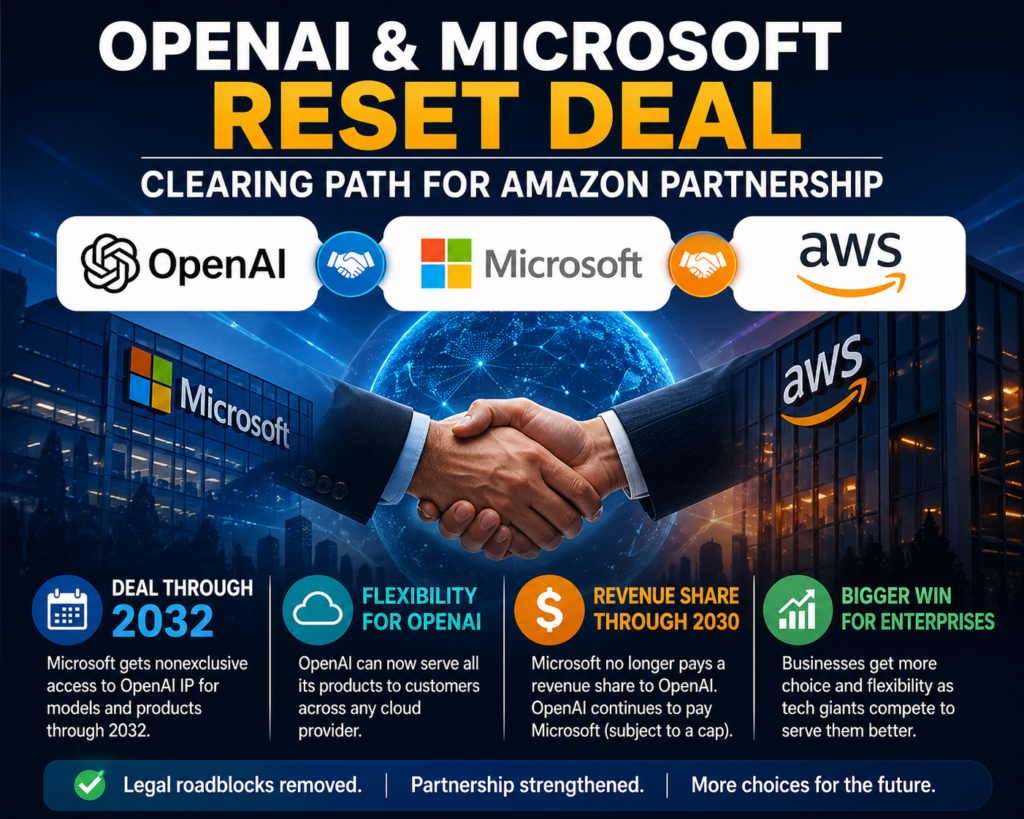 OpenAI and Microsoft reset deal, clearing path for Amazon partnership